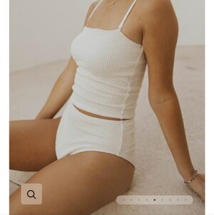 Women's Elegant Cream Geode Swimwear